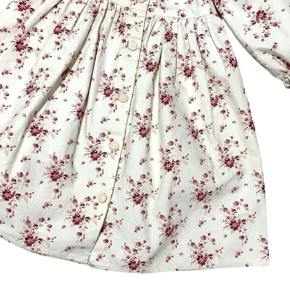 Vintage Allison Rose Cottagecore Balloon Sleeve Floral Dress , Girl’s Size 4 - Picture 5 of 11